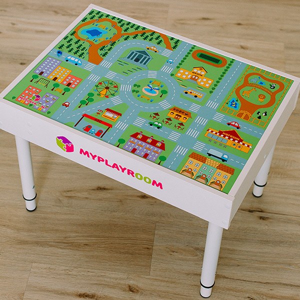 Световой стол-песочница MYPLAYROOM с игровым полем «Городок»